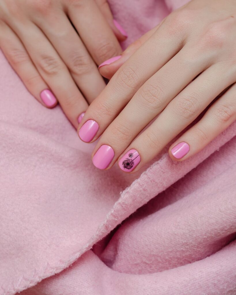 pink valentine nail designs