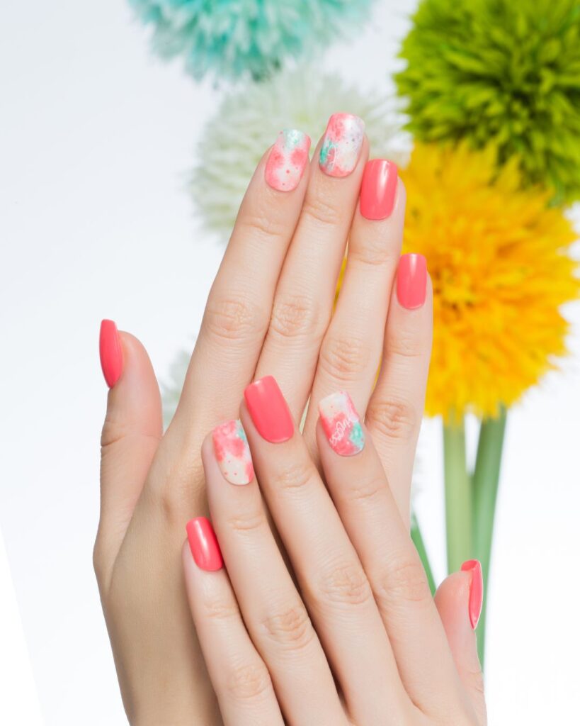 pink valentine nail ideas